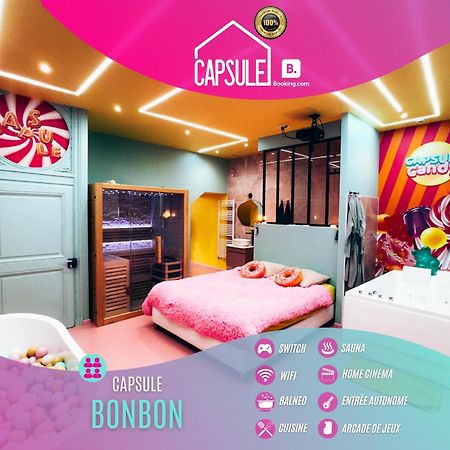 Capsule Bonbon - Balneo - Sauna - Billard - Nintendo Switch Douai Exteriér fotografie