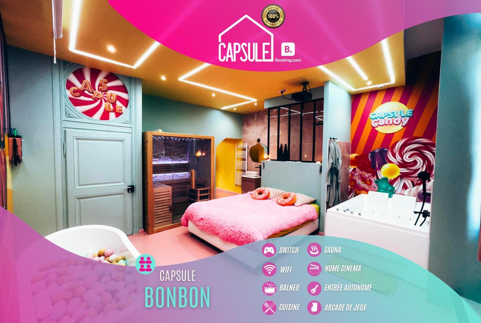 Capsule Bonbon - Balneo - Sauna - Billard - Nintendo Switch Douai Exteriér fotografie